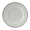 Tuxton China Inc SBA-104 Charleston 10.75in Porcelain White Blue Band Plate -1dz 