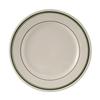 Tuxton China Inc TGB-008 Green Bay 9in Amr White/Eggshell Green Band Plate - 2dz 