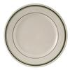 Tuxton China Inc TGB-016 Green Bay 10-1/2in Amr White/Eggshell Green Band Plate - 1dz 