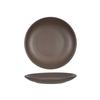 Tuxton China Inc VNA-064 Zion 6-1/2in Matte Brown Porcelain Round Coupe Plate - 3dz 
