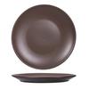 Tuxton China Inc VNA-115 Zion 11-3/4in Matte Brown Porcelain Round Coupe Plate - 1dz 