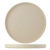 Tuxton China Inc VYAS106 Zion 10-3/4in Matte Beige Porcelain Straight Side Plate -1dz 