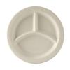Tuxton China Inc BEA-0903 TuxCare 9in Amr White/Eggshell 3-Compartment Plate - 1dz 