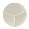 Tuxton China Inc BEA-090A TuxCare 9in Amr White/Eggshell 3-Compartment Coupe Plate 