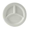 Tuxton China Inc BPA-0903 TuxCare 9in Porcelain White 3-Compartment Plate - 1dz 