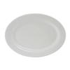 Tuxton China Inc ALH-160 Alaska 16-1/8"L Porcelain White Wide Rim Platter - 6 EA 