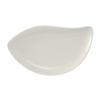 Tuxton China Inc AMU-651 AlumaTux 15-1/4in x 8-3/4in Pearl White Leaf Platter - 6 EA 