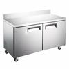 Peach Foodservice PWT-60 60"W Double Door Stainless Steel Refrigerated Work Top 