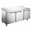 Peach Foodservice PWT-72 72"W Double Door Stainless Steel Refrigerated Work Top 
