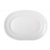 Tuxton China Inc BPH-141Y 14-1/8in Porcelain White Ceramic Racetrack Platter - 1dz 