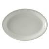 Tuxton China Inc BWH-1552 DuraTux 15-5/8in x 11-1/8in White Ceramic Coupe Platter - 6 EA 