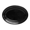 Tuxton China Inc CBH-096 Concentrix 9-3/4in x 6-1/2in Black Ceramic Platter - 2dz 