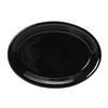 Tuxton China Inc Concentrix 9-3/4in x 7in Black Ceramic Coupe Platter - 2dz - CBH-0962 