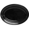 Tuxton China Inc CBH-116 Concentrix 11-1/2in x 8-3/8in Black Ceramic Platter - 1dz 