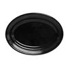 Tuxton China Inc CBH-136 Concentrix 13-3/4in x 10-1/2in Black Ceramic Platter - 6 EA 