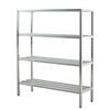 New Age 1064 Heavy Duty 72in x 20in 4-Tier Welded Aluminum Shelving Unit 