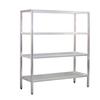New Age 1067 Heavy Duty 60in x 24in 4-Tier Welded Aluminum Shelving Unit 