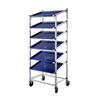New Age 1139 28inx22inx77in Mobile 9 Pan Welded Aluminum Slant Display Rack 