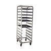 New Age 1164 26.5in x 21in Mobile 12 Pan Welded Aluminum Platter Rack 