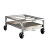 New Age 1187 30.25in x 24in Aluminum Chicken Dolly with Drip Pan 