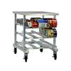 New Age 1236 35inx25in Solid Top Half Size Aluminum Mobile Can Storage Rack 