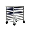 New Age 1313 26inx20.5in Welded Aluminum Mobile Undercounter 8 Bun Pan Rack 
