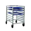 New Age 1314 26inx20in Welded 8 Pan Aluminum Mobile Undercounter Pan Rack 