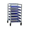 New Age 1322 26in x 20.5in Welded Aluminum Mobile Half-Size 6 Pan Rack 