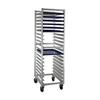 New Age 1331 26inx20.5in Welded Aluminum Mobile Full-Height 20 Bun Pan Rack 
