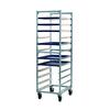 New Age 1333 26inx20.5in Welded Aluminum Mobile Full-Height 12 Bun Pan Rack 