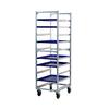 New Age 1334 10 Pan Welded Aluminum Mobile Full-Height Bun Pan Rack 