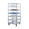 New Age 1357 32in x 28.5in Welded Aluminum Mobile Universal 7 Shelf Cart 