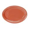 Tuxton China Inc Concentrix 9-3/4in x 7in Cinnebar Ceramic Coupe Platter - 2dz - CNH-0962 