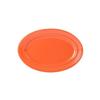Tuxton China Inc CPH-096 Concentrix 9-3/4in x 6-1/2in Papaya Ceramic Wide Rim Platter 