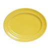Tuxton China Inc CSH-096 Concentrix 9-3/4in x 6-1/2in Saffron Ceramic Wide Rim Platter 