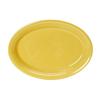 Tuxton China Inc Concentrix 13-1/2in x 9-3/4in Saffron Ceramic Platter - 6 EA - CSH-1352 
