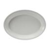 Tuxton China Inc Concentrix 9-3/4in x 7in White Ceramic Coupe Platter - 2dz - CWH-0962 
