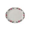 Tuxton China Inc LCH-096 Western Rose 9-3/4in x 8in Eggshell Oval Platter - 2dz 