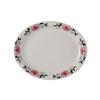 Tuxton China Inc LCH-113 Western Rose 11-3/8in x 9in Eggshell Oval Platter - 1dz 