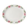 Tuxton China Inc LCH-1349 Western Rose 13-1/2in x 11in Eggshell Oval Platter - 1dz 