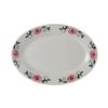 Tuxton China Inc LRH-1259 Western Rose 12-5/8in 8-3/4in Eggshell Oval Platter - 1dz 