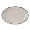 Tuxton China Inc TGB-012 Green Bay 10-1/2in Amr White/Eggshell with Green Band Platter 