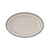 Tuxton China Inc TGB-014 Green Bay 12-5/8in Amr White/Eggshell with Green Band Platter 