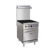 Adcraft BDGR-24/NG Black Diamond 24"Natural Gas 4 Burner Range with Standard Oven 