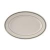 Tuxton China Inc TGB-034 Green Bay 9-3/8in Amr White/Eggshell with Green Band Platter 