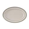 Tuxton China Inc TGB-039 Green Bay 13-1/2in Amr White/Eggshell with Green Band Platter 