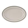 Tuxton China Inc TGB-043 Green Bay 14-1/8in Amr White/Eggshell with Green Band Platter 