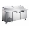 Adcraft GRPZ-2D/67 Grista 67.5in Two-Door Refrigerated Pizza Prep Table 