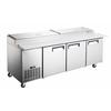 Adcraft GRPZ-3D Grista 92in Three-Section Refrigerated Pizza Prep Table 