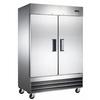 Adcraft GRRF-2DES Grista 48cuft Two Solid Door Reach-In Refrigerator 